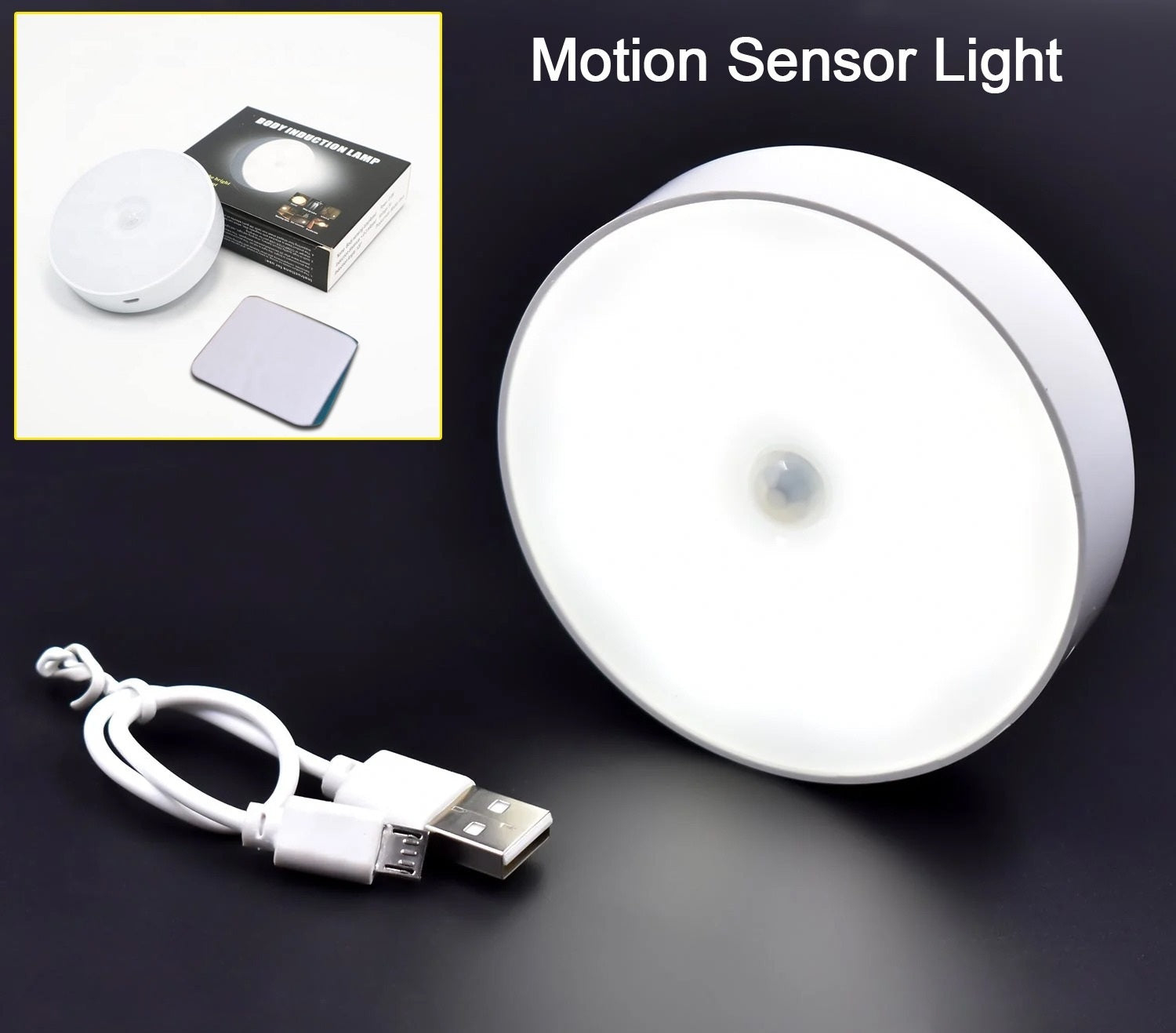 Round Shape 8 Led Motion Sensor Induction Led Light