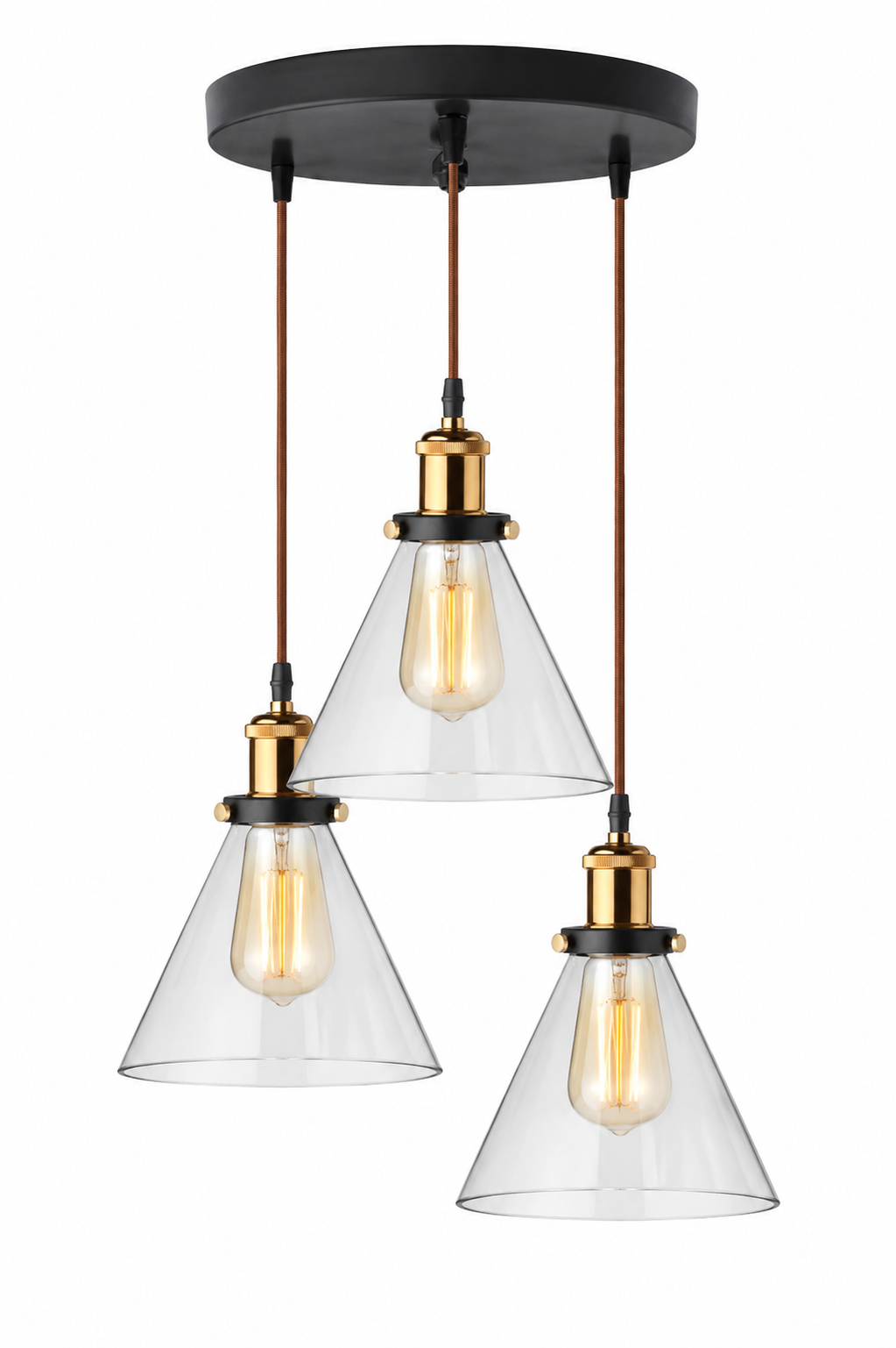 Homesake-Transparent Solid Handcrafted Glass Cluster Lights