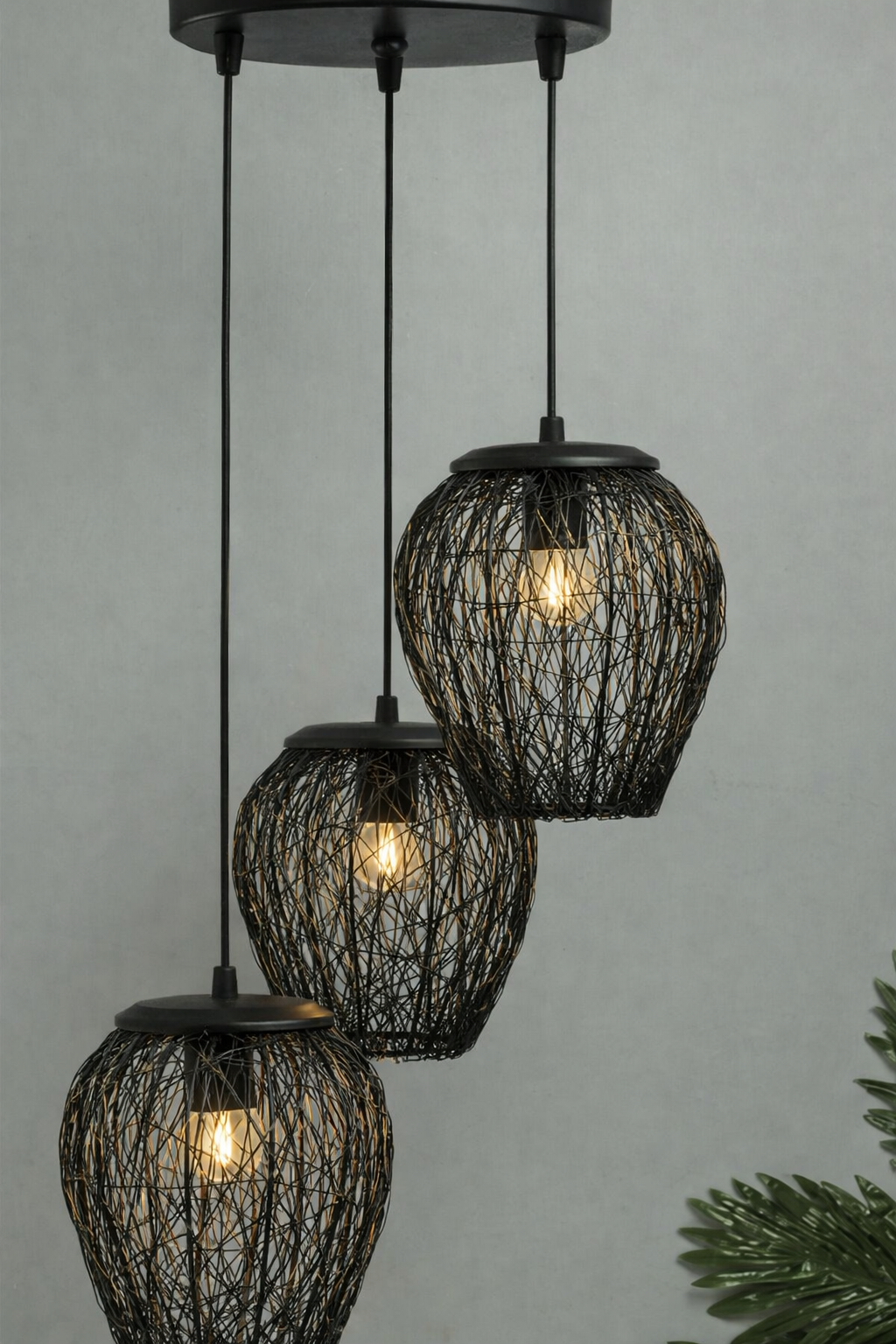 Homesake - Black Solid Handcrafted Cluster Lights