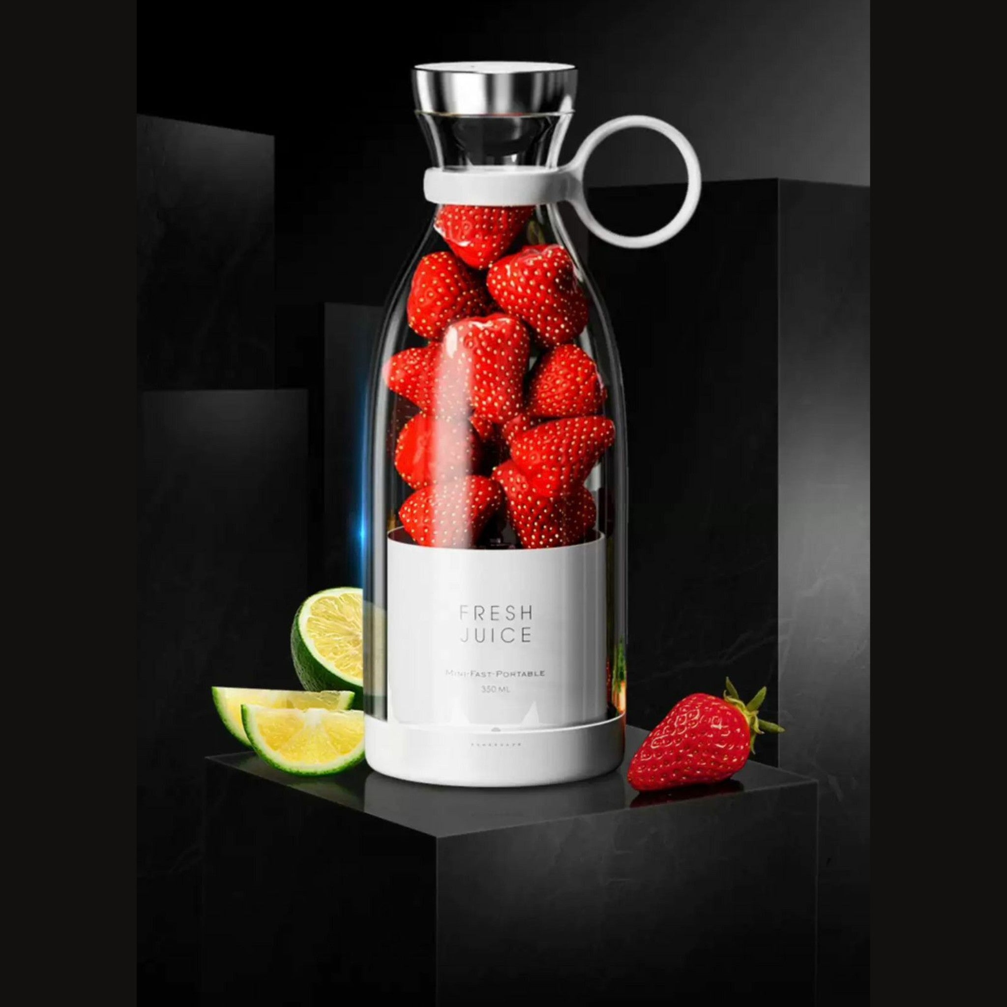5334a Blender Portable Juicer For Smoothie  Juice  Vegetable Shakes With 6 Blades Wireless Charging Mini Personal Size Mixer Bottle Grinder 420 Ml Multicolor